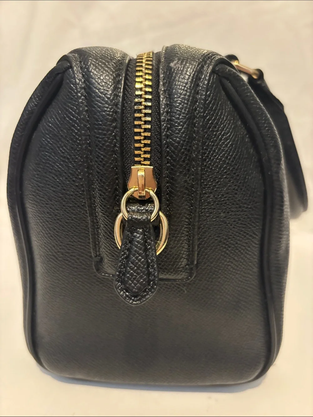 Coach Black mini  bag  Leather Dome Satchel with Gold Hardware